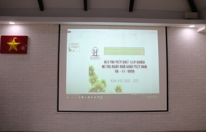 Trường Horizon tổ chức cuộc thi viết chữ đẹp